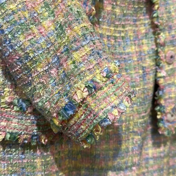 Escada Vintage Tweed Pastel Blazer and Skirt 2 Piece Suit Set - Picture 8 of 16